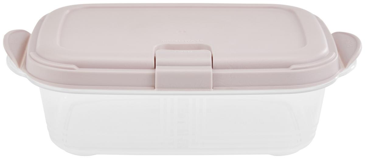 Ételtároló Doboz Kristina - rózsaszín/áttetsző, Modern, műanyag (10,5/16,2/4,8cm) - Luca Bessoni