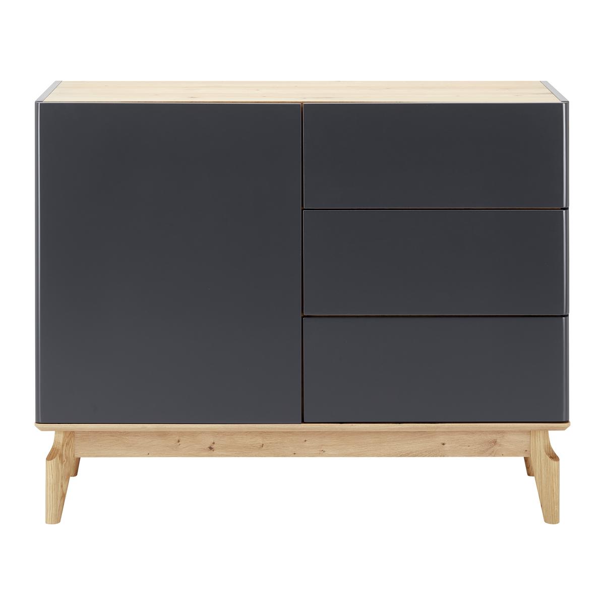 Komoda FOSCO - sivá/farba duba, Modern, drevo (100/80/40cm) - Bessagi Home