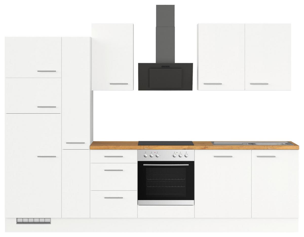Küchenleerblock Ip1200 - Eichefarben/Weiß, Design, Holzwerkstoff (310cm) - Impuls