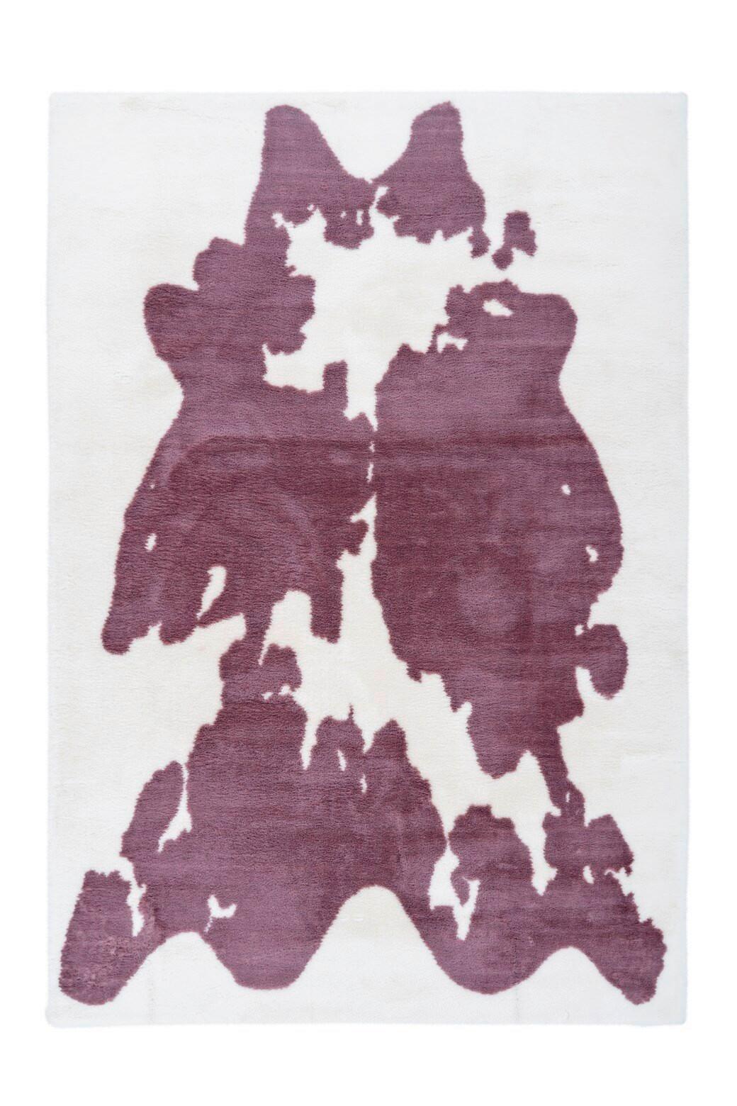 Hochflorteppich Rabbit Animal Lila/Weiß, 160x230 cm - Lila/Weiß, KONVENTIONELL, Textil (160/230cm) - Kayoom