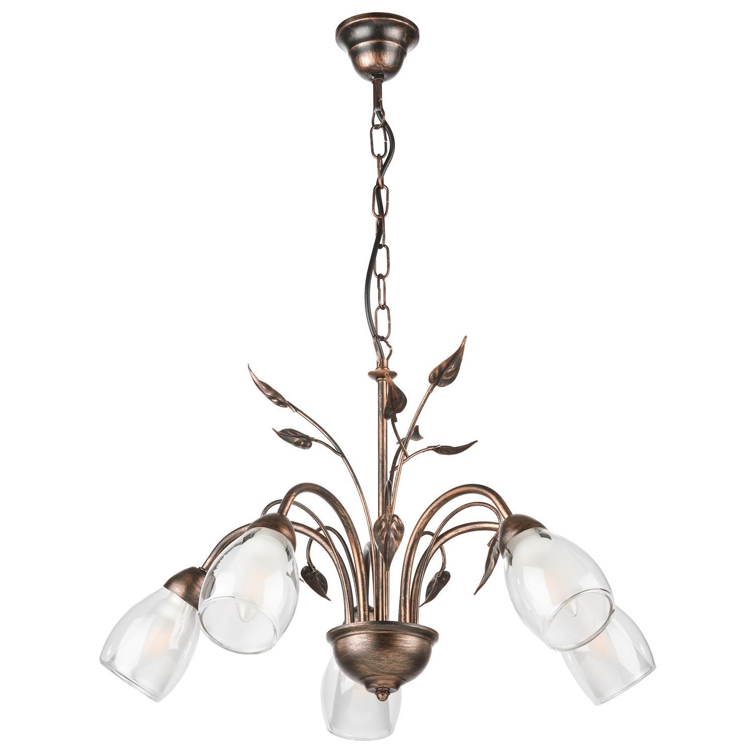 Kronleuchter Rosso Braun L: 55 cm