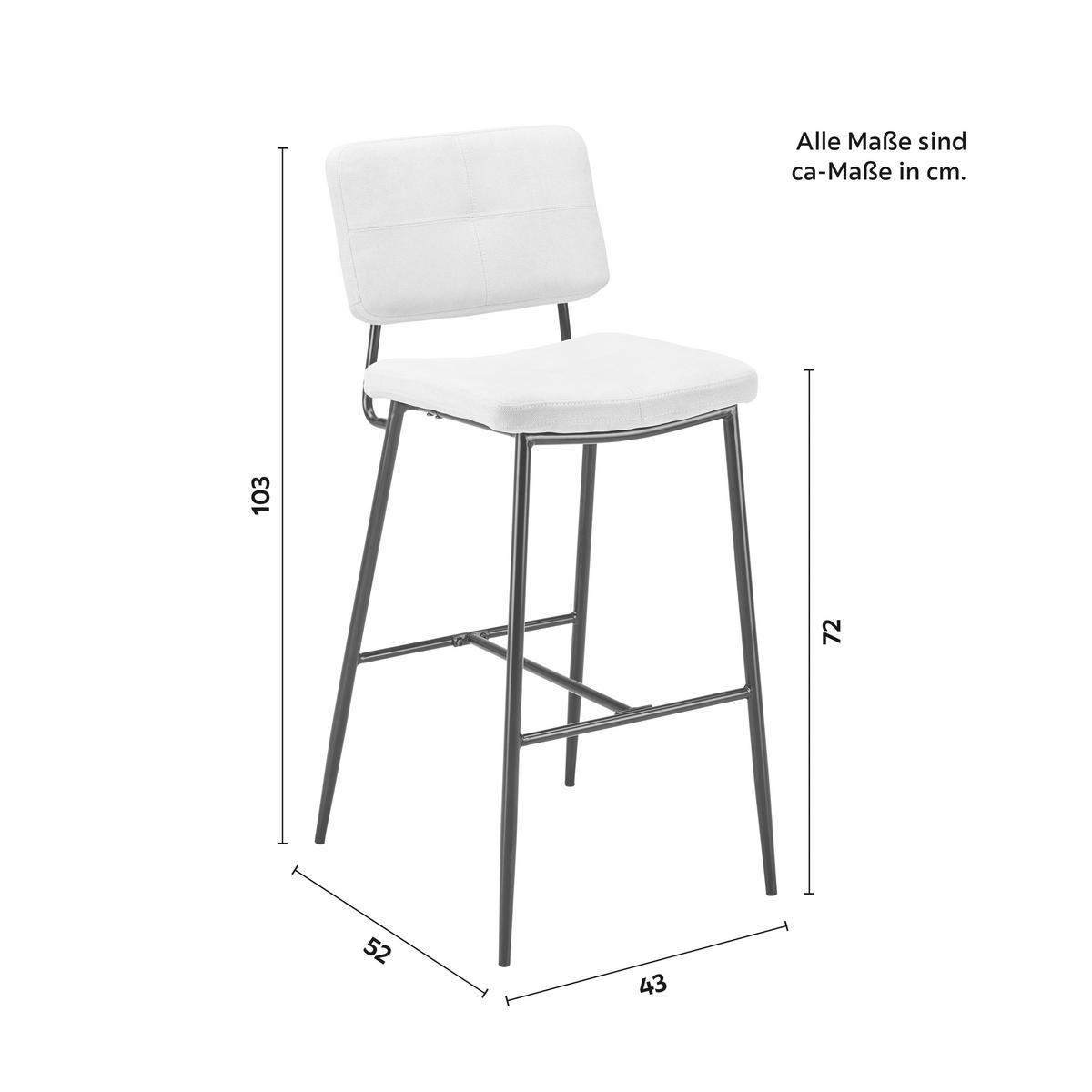 Barová židle NETA béžová - černá/béžová, Moderní, kov/dřevo (43/103/52cm) - Bessagi Home