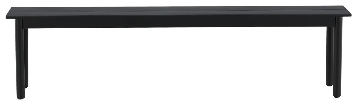 Gartenbank Modena - Schwarz, KONVENTIONELL, Metall (180/35/40cm) - Gardenson