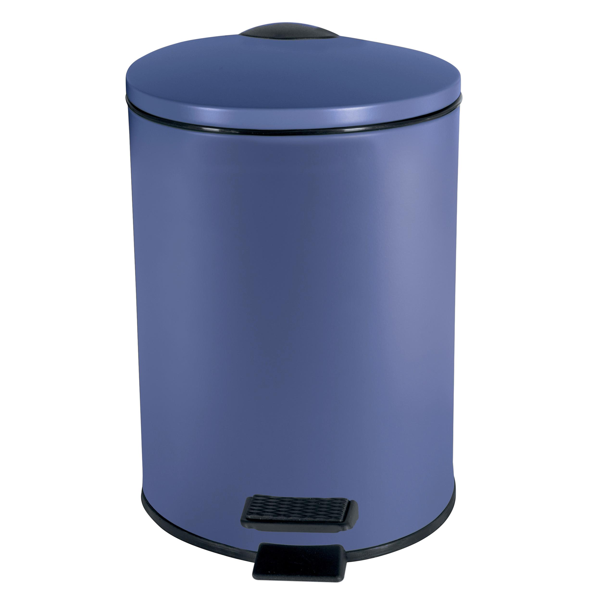 TRETEIMER ADELAR - Blau/Schwarz, Basics, Kunststoff/Metall (16.80/16.80/22,8cm) - Spirella