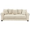 2-Sitzer-Sofa Mit Schlaffunktion Maureen B:250cm - Creme/Schwarz, KONVENTIONELL, Textil (250/95/125cm) - MID.YOU
