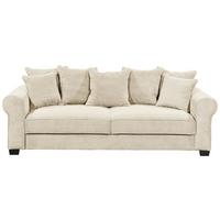 2-sitzer-sofa Mit Schlaffunktion Maureen B:250cm - Creme/Schwarz, KONVENTIONELL, Textil (247/95/125cm) - MID.YOU