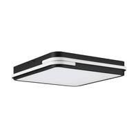 Deckenleuchte Genovese L: 47 Cm Mit Smartphone-Steuerung - Schwarz/Weiß, Design, Kunststoff/Metall (47/47/8cm) - Eglo