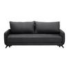 Praktická rozkladacia pohovka Oliver, antracit - čierna/farba akácie, Modern, drevo/textil (220/74/93cm) - Bessagi Home