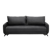 Praktická rozkladacia pohovka Oliver, antracit - čierna/farba akácie, Modern, drevo/textil (220/74/93cm) - Bessagi Home