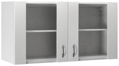 Küchenoberschrank in Weiß mit Glastüren