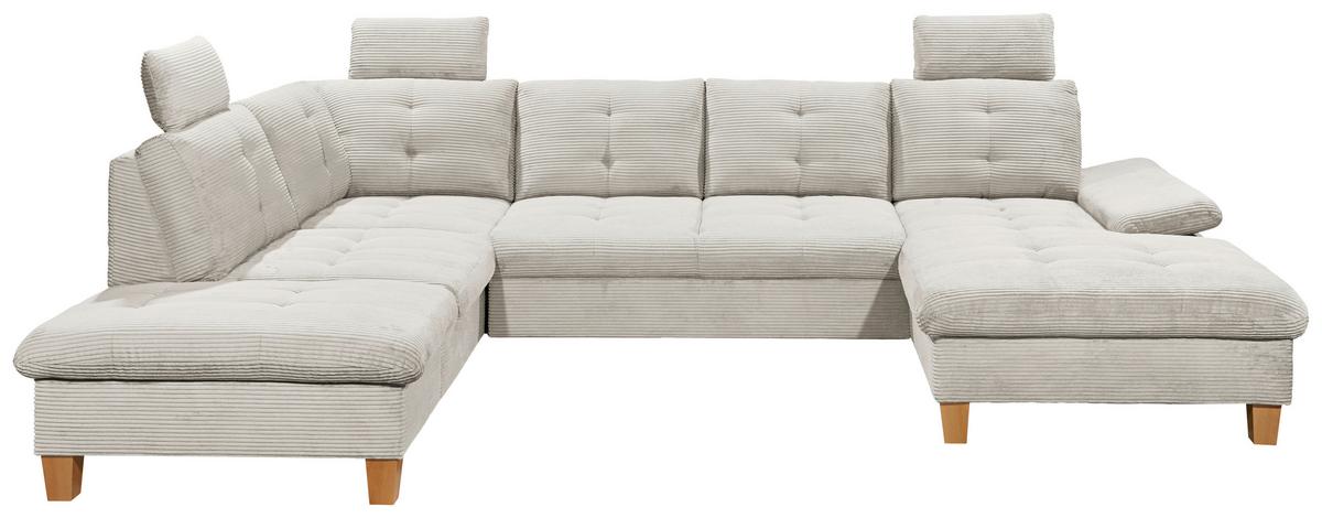 Wohnlandschaft Ascot Beige U: 220x324x170 Cm - Eichefarben/Beige, KONVENTIONELL, Textil (220/324/170cm) - MID.YOU