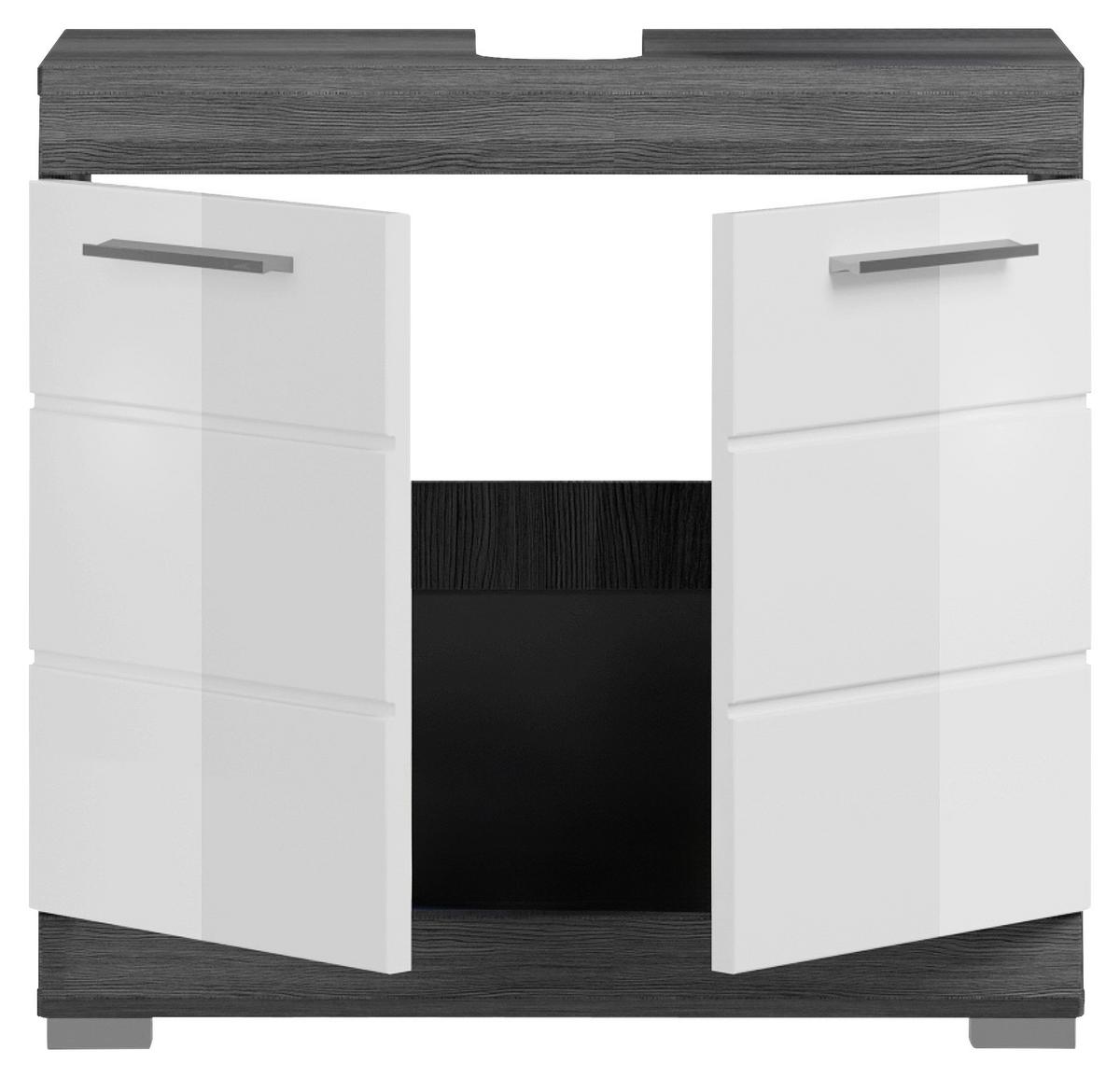 Badezimmer Scout - Weiß Hochglanz, MODERN, Holzwerkstoff (60cm) - MID.YOU