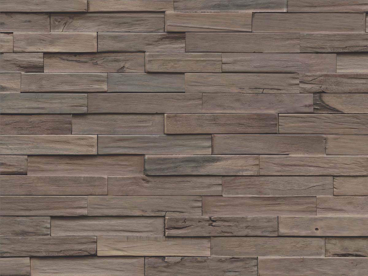 Wandverkleidung Driftwood Hevea Mindanao - Braun, Basics, Holz (56/20/1.8cm)
