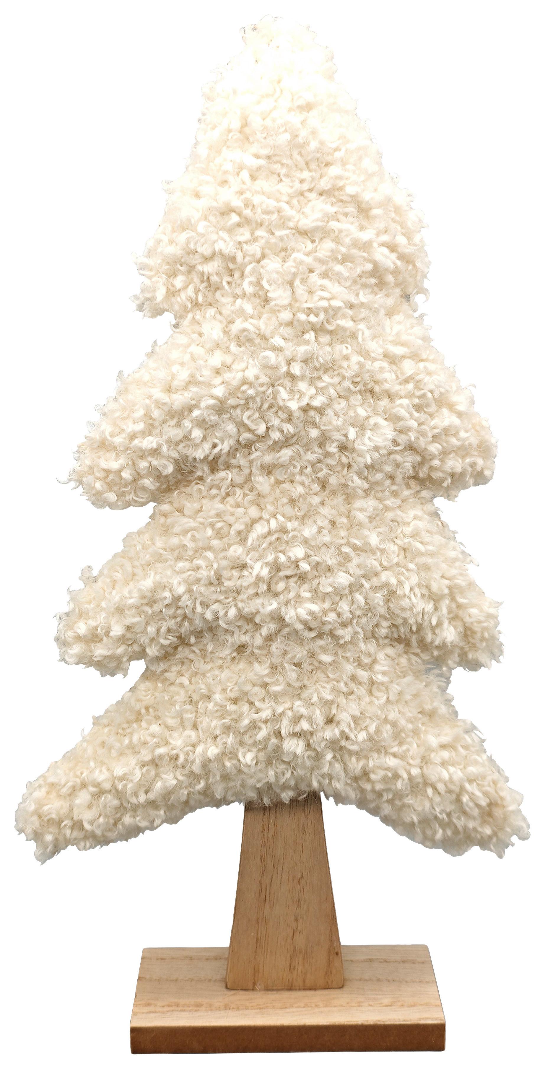 Dekoračný strom Výška 39 cm - biela/prírodná farba, Konventionell, kompozitné drevo/textil (19/39/5cm) - Mömax