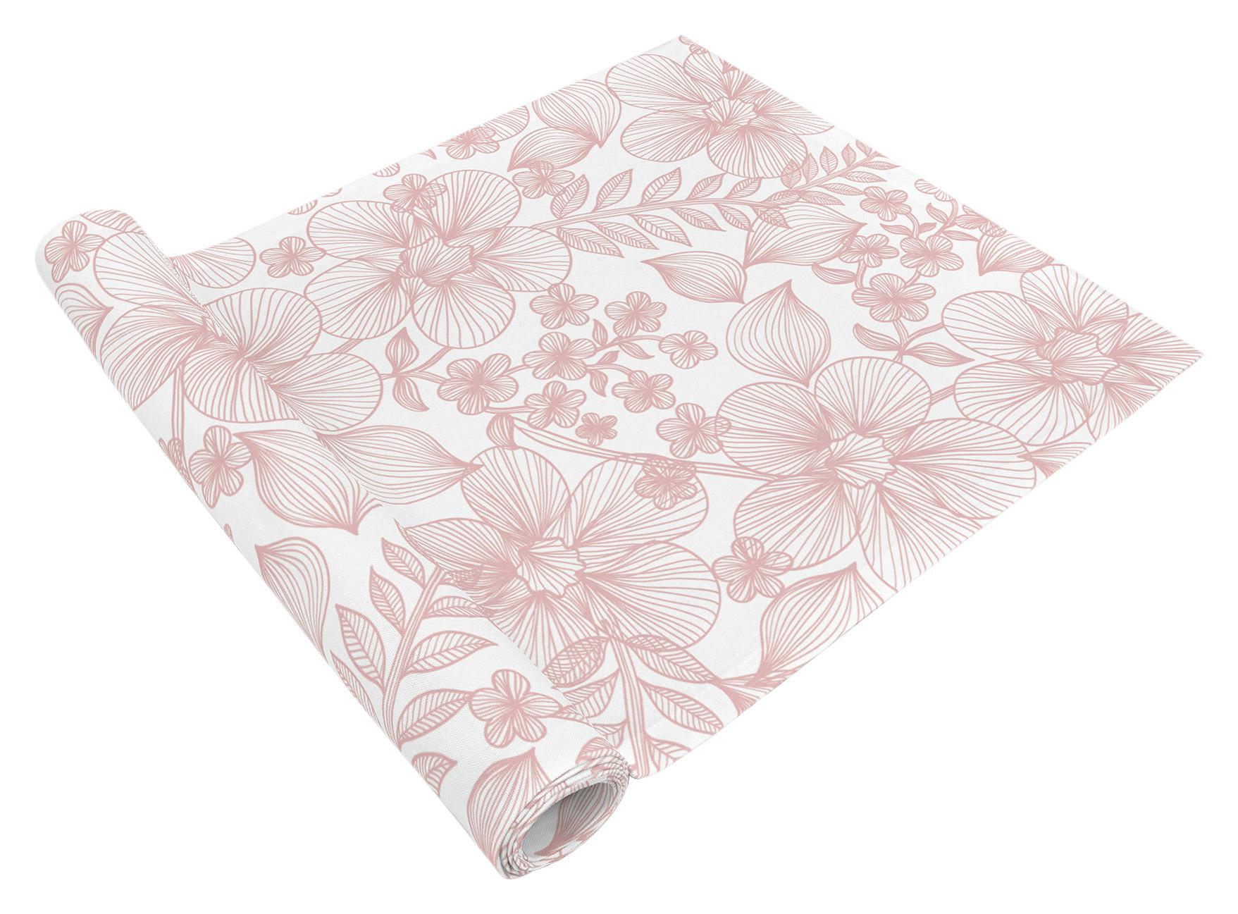 Tischläufer Lilly Altrosa Mit Blumen-Motiv, 150x40 Cm - Altrosa, MODERN, Textil (40/150cm) - Luca Bessoni