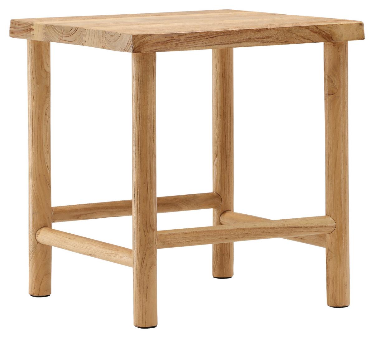 Hocker Noster - Hellbraun, Design, Holz (42/46/42cm) - Livetastic