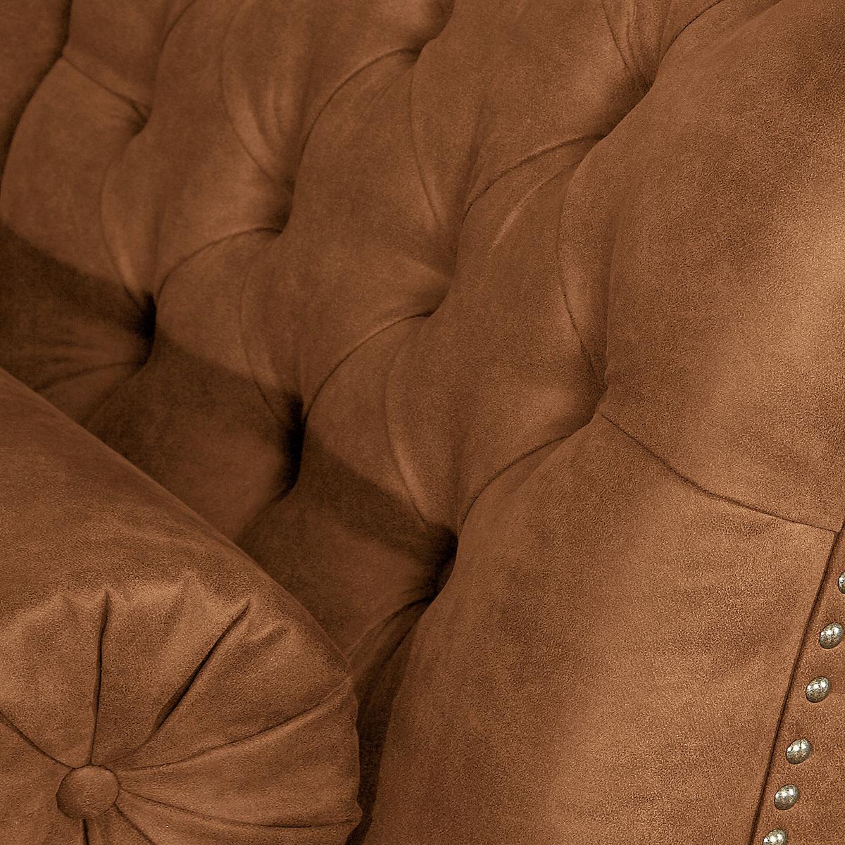 Récamiere Pako Cognac B: 185cm - Cognac/Braun, Design, Textil (185/93/75cm) - Livetastic