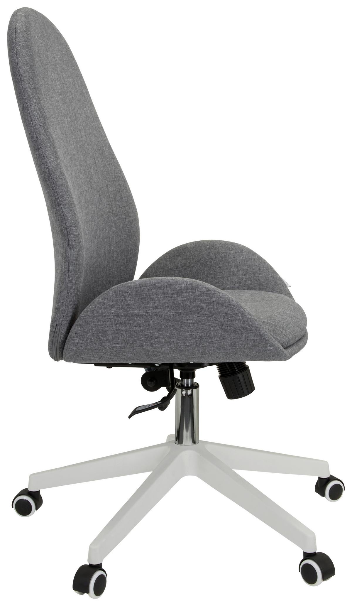 Drehstuhl Avea I - Weiß/Grau, Basics, Kunststoff/Textil (56/104-112/58cm) - MID.YOU