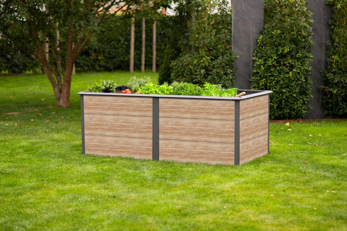 Hochbeet Primus-Multi XL - Lärchefarben, KONVENTIONELL, Metall (100/200/77cm)