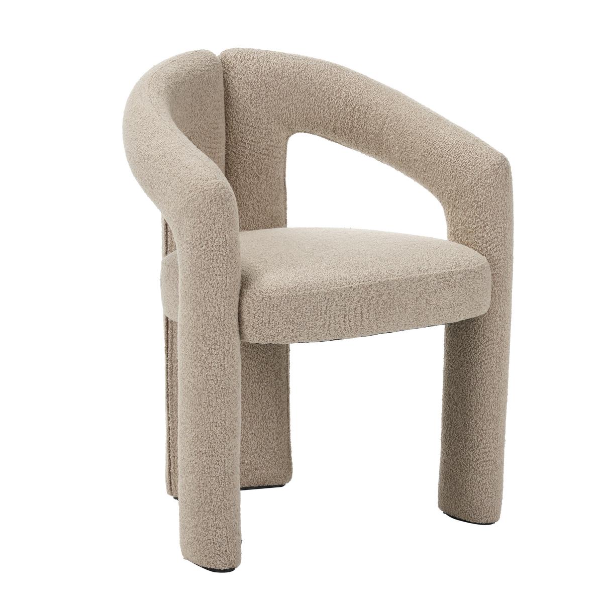 ARMLEHNSTUHL-SET Maro Sandfarben B: 60cm - Sandfarben, MODERN, Textil/Metall (60/78/57cm) - Livetastic
