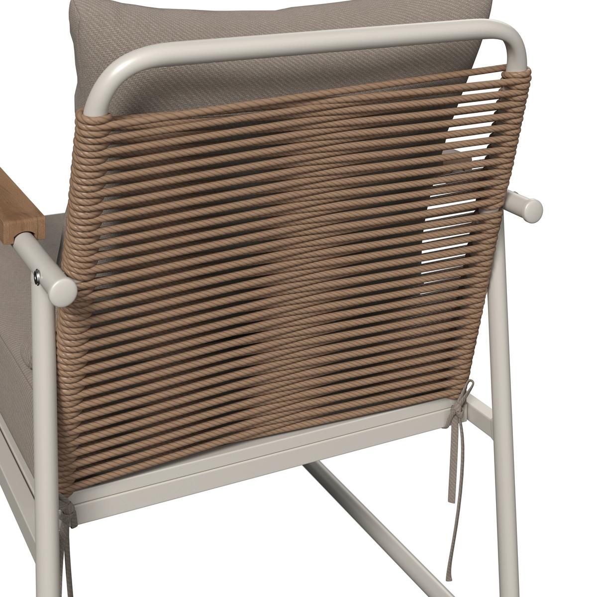 Loungegarnitur Portofino - Creme/Weiß, MODERN, Holz/Kunststoff (77/71/116cm) - Beldano