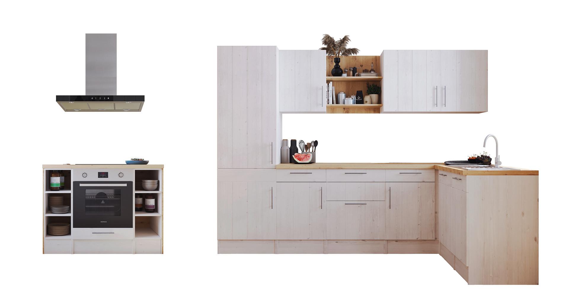 Eckküche Anton Winkelküche 280 cm - Wildeiche/Lärchefarben, LIFESTYLE, Holzwerkstoff (280/172cm) - Respekta