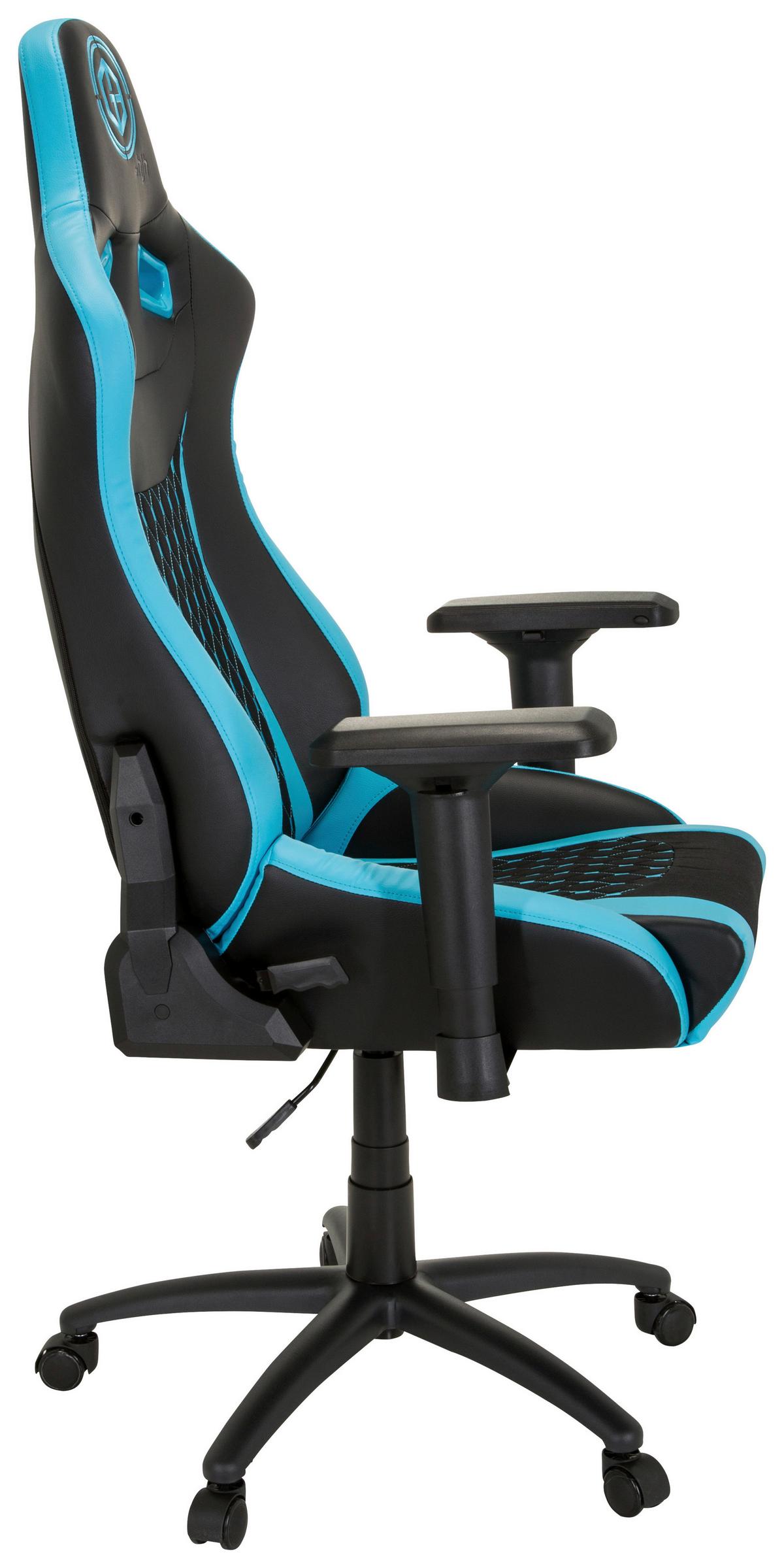 Gamingstuhl Gamebreaker Sx 04 Schwarz/Türkis - Türkis/Schwarz, MODERN, Kunststoff/Textil (74/137/66cm) - MID.YOU