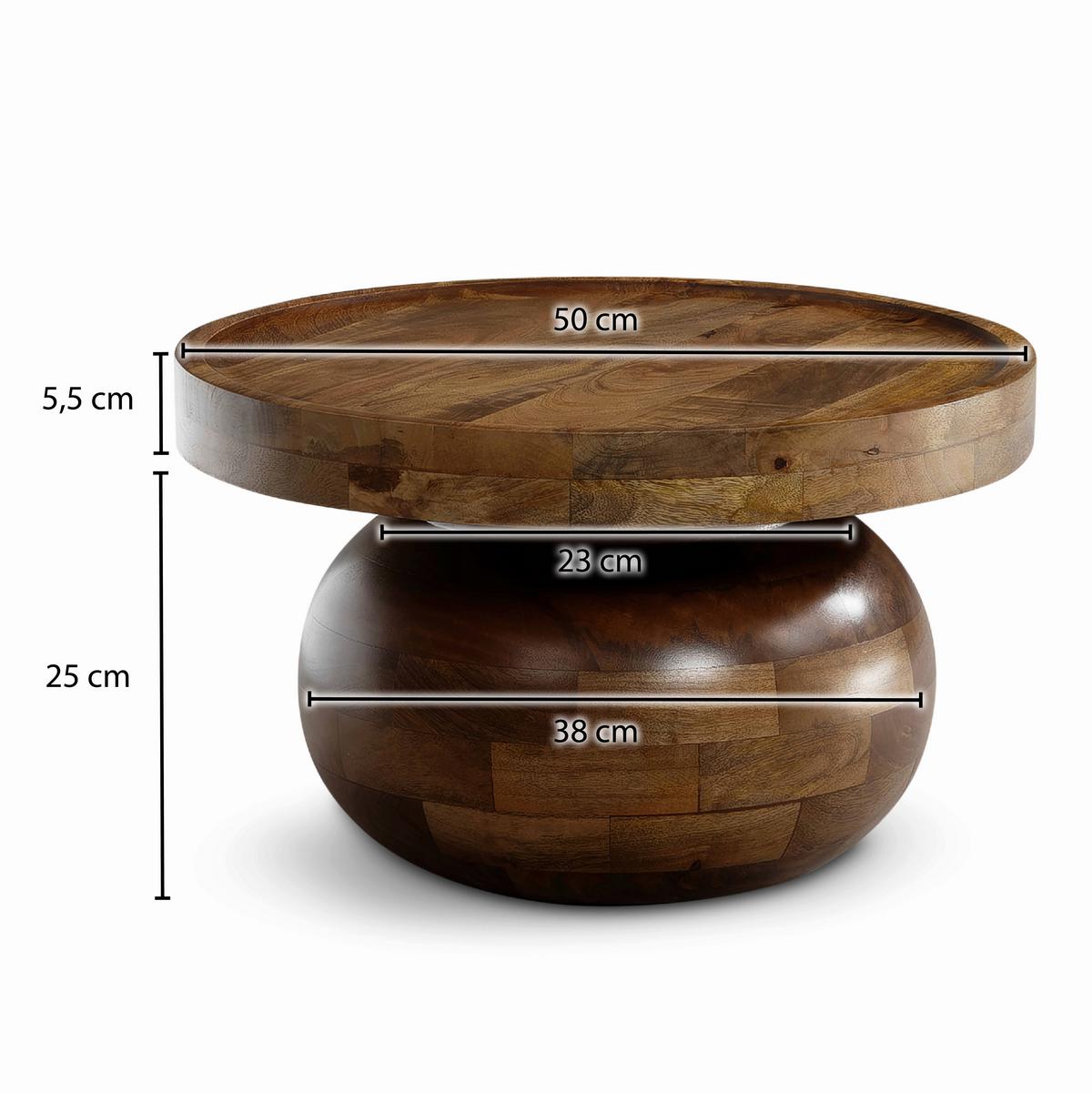 Konferenční stolek WL7.161 - hnědá, Design, dřevo (50/50/30,5cm) - MID.YOU