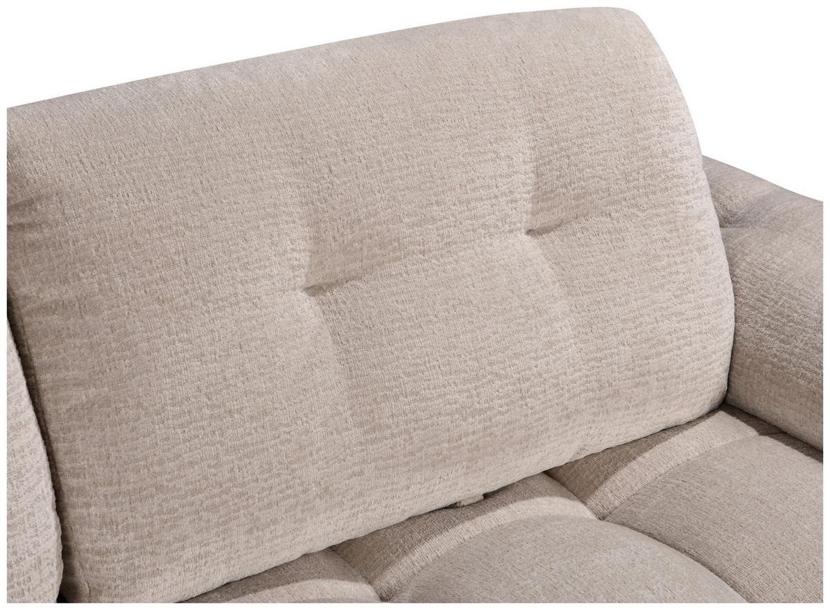 Štýlová pohovka ALBA, sivobéžová, max. do 360 kg - čierna/sivobéžová, Modern, drevo/textil (210/84/106cm) - Mömax