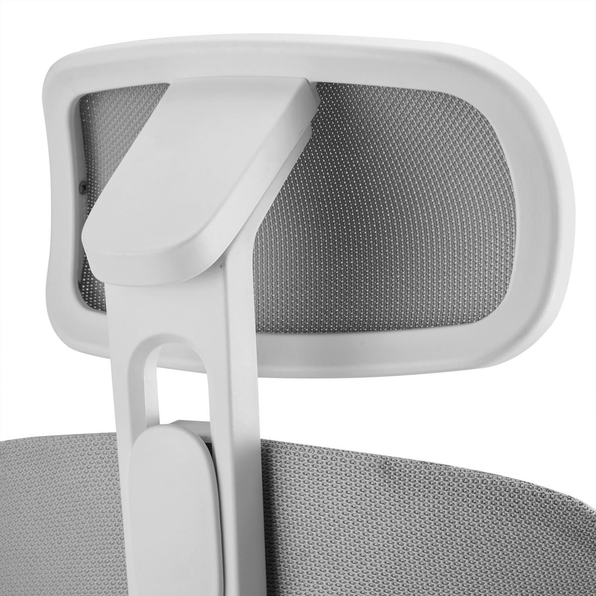 Drehstuhl Skandis Pro Weiß/Grau B: 71cm - Weiß/Grau, MODERN, Kunststoff/Textil (71/131/66cm) - MID.YOU