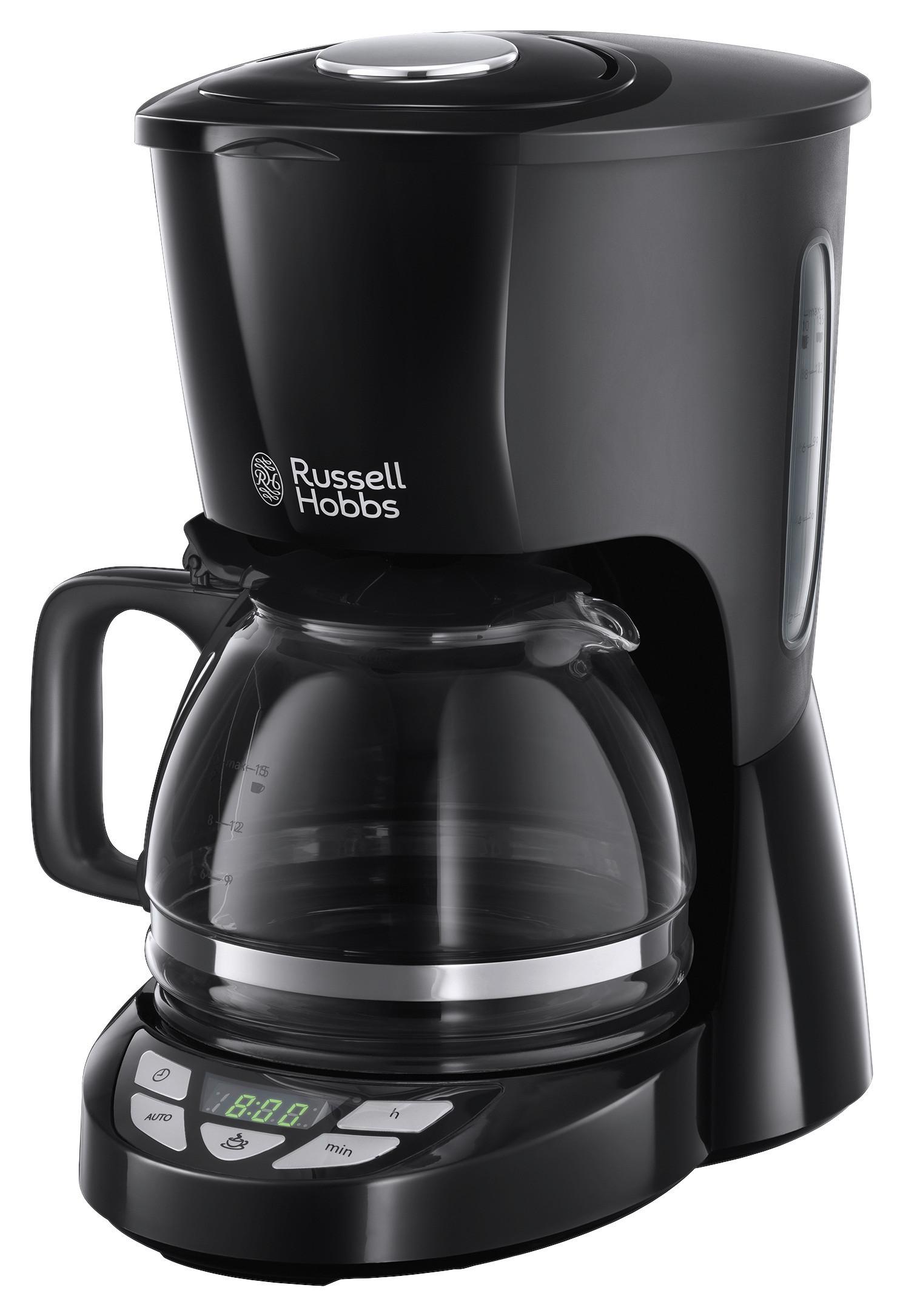 Filterkaffeemaschine Textures Plus Sw. - Schwarz, Basics, Glas/Kunststoff (19,7/31,8/28,5cm) - Russell Hobbs