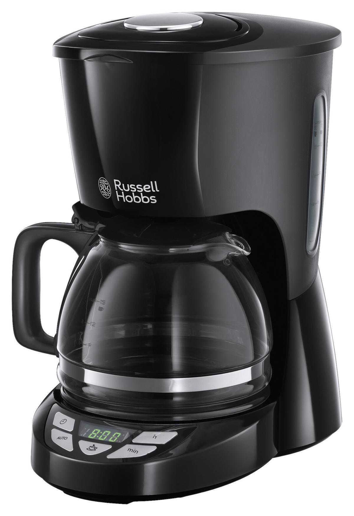 Filterkaffeemaschine Textures Plus Sw. - Schwarz, Basics, Glas/Kunststoff (19,7/31,8/28,5cm) - Russell Hobbs