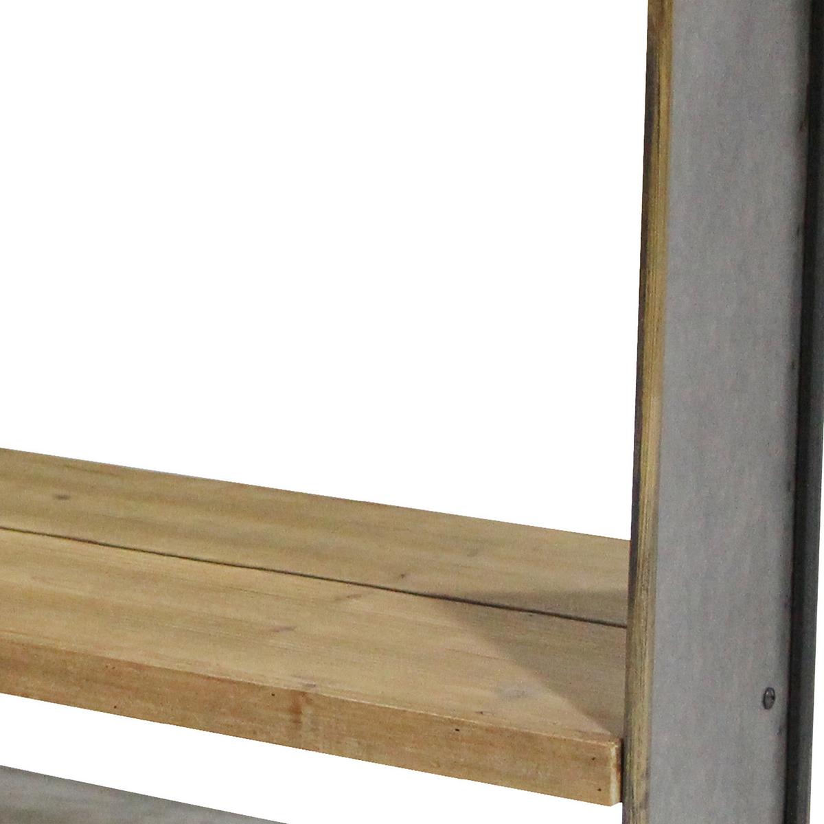 Wandspiegel Eckig Bxh: 18x60 Cm Metall/glas Mit Ablage - Messingfarben/Naturfarben, Basics, Glas/Holzwerkstoff (80/18/60cm)