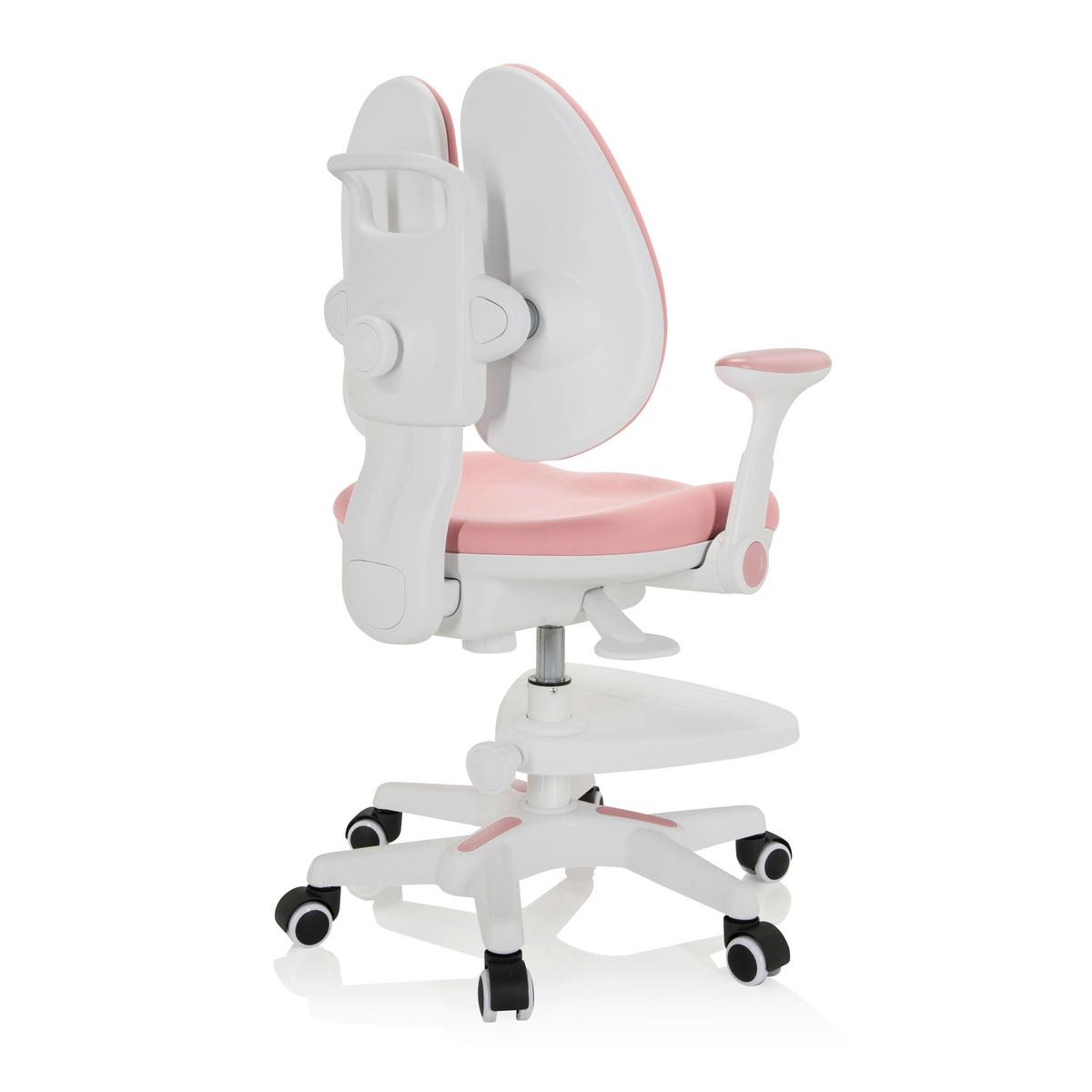 Jugenddrehstuhl Kid Wing Rosa/weiß Bis 80 Kg - Rosa/Weiß, MODERN, Kunststoff/Textil (56/88/52cm) - MID.YOU