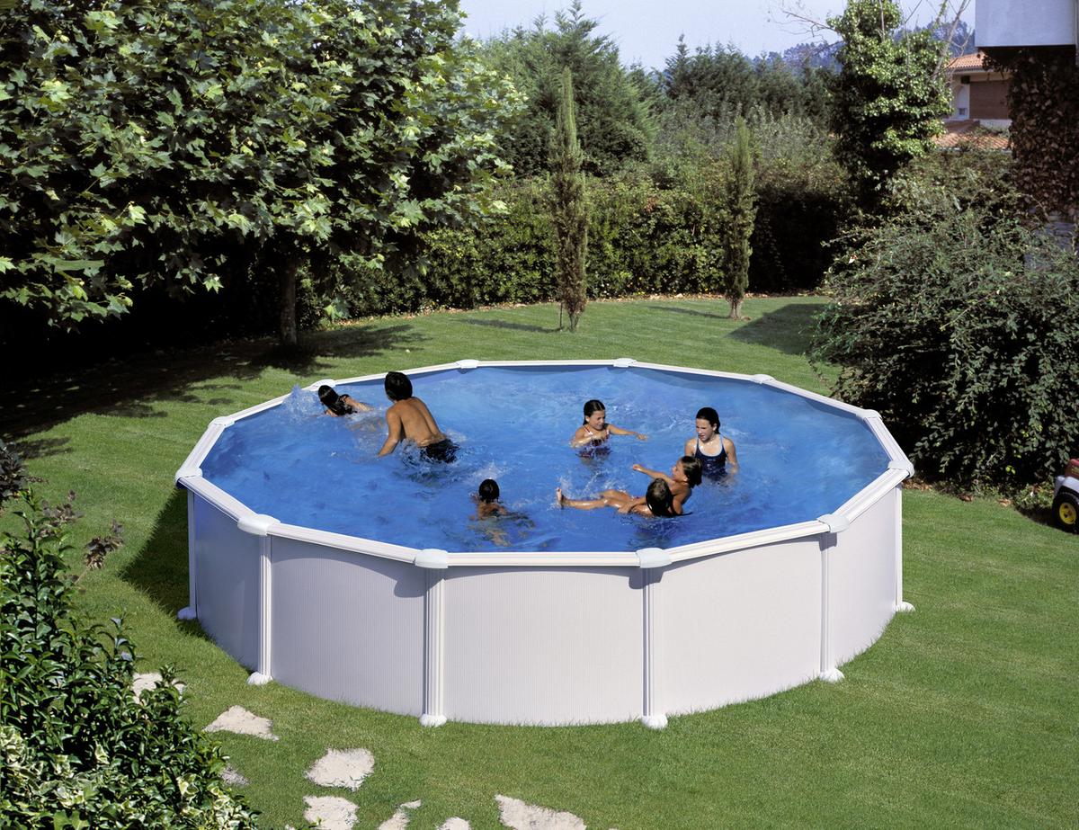 Pool-Set Gre Pool Kitpr558 - Weiß, KONVENTIONELL, Metall (570/132cm) - Gre