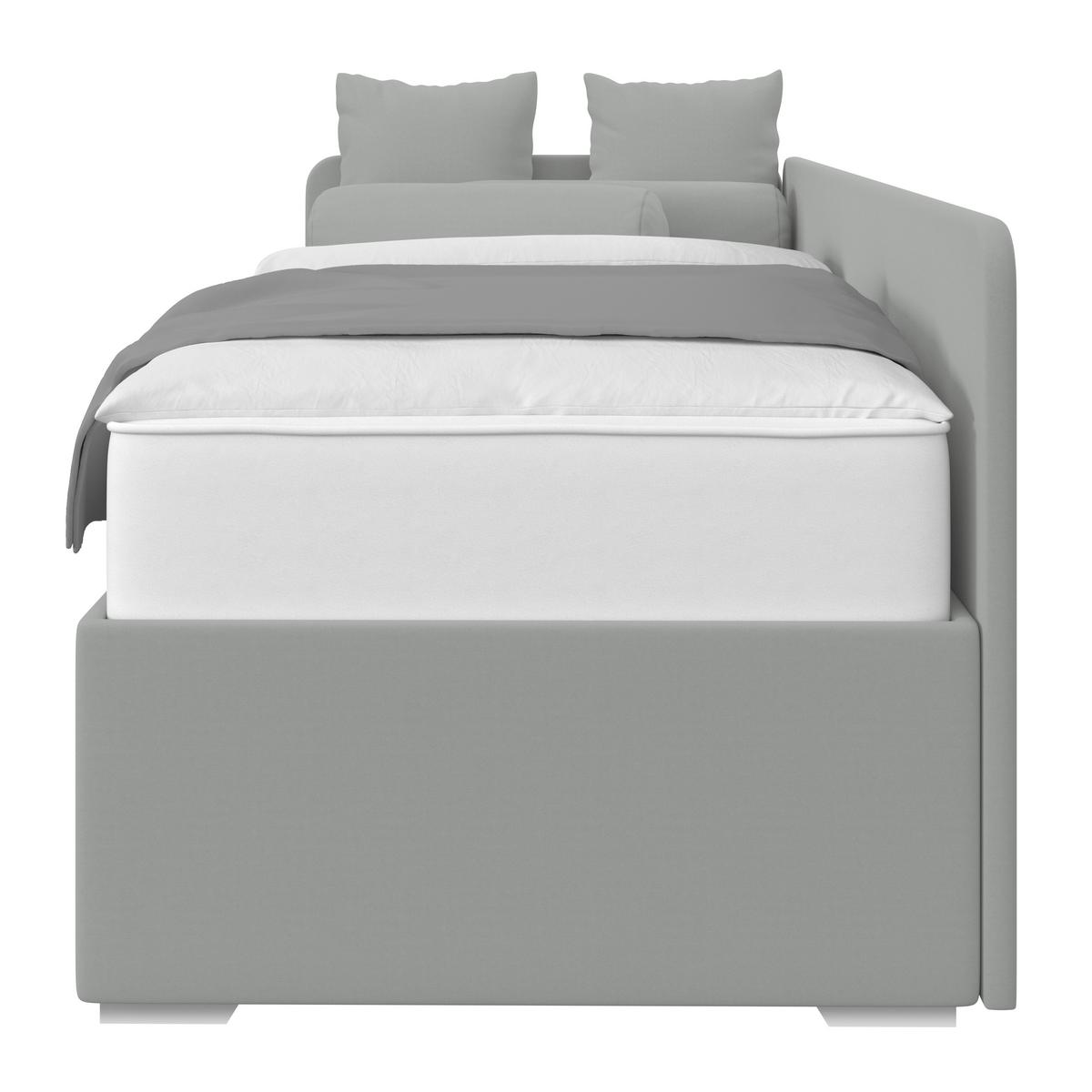 Kárpitozott Ágy Remi 90/200cm - világosszürke/ezüstszínű, Modern, textil/fa (90/200cm)
