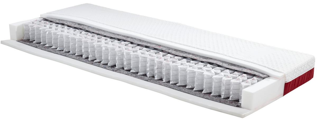 Taschenfederkernmatratze Enjoy Mia 90x200 H2 H: 17,5 cm - Gelb/Weiß, Textil (90/200cm) - Primatex