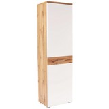 Garderobenschrank Space New - Eichefarben/Weiß, MODERN, Holzwerkstoff (55/199/35cm)