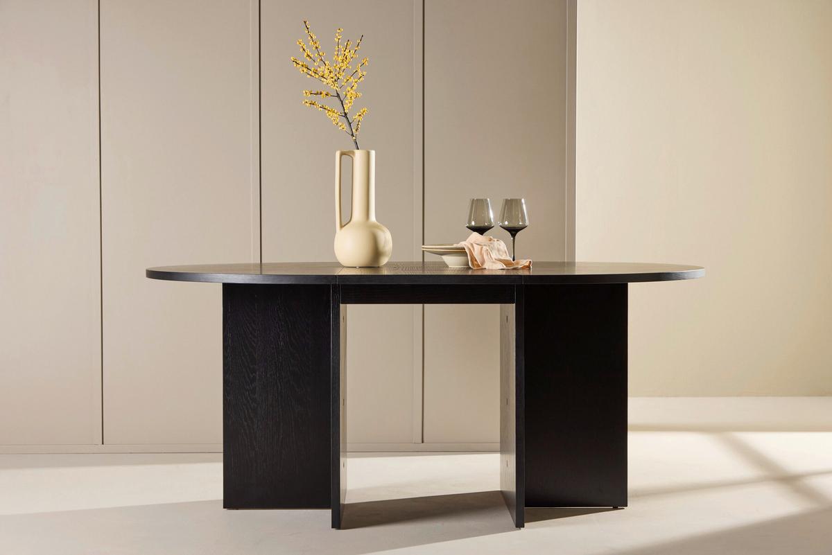 ESSTISCH Strada Schwarz D: 120 cm - Schwarz, MODERN, Holz (120/74cm) - Livetastic