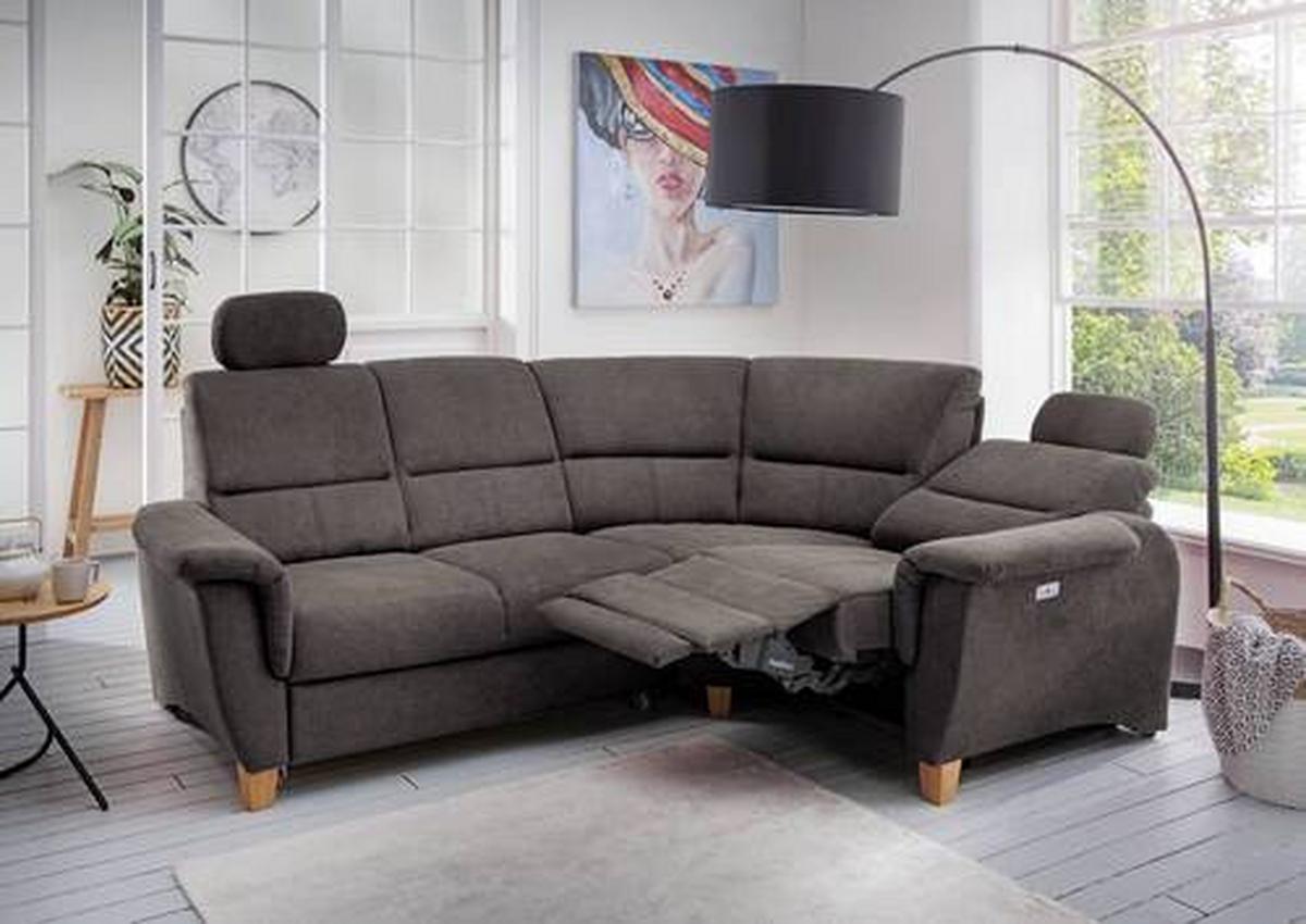 Ecksofa Parole Anthrazit S:237/186 cm - Wildeiche/Anthrazit, KONVENTIONELL, Textil (237/186cm) - Livetastic