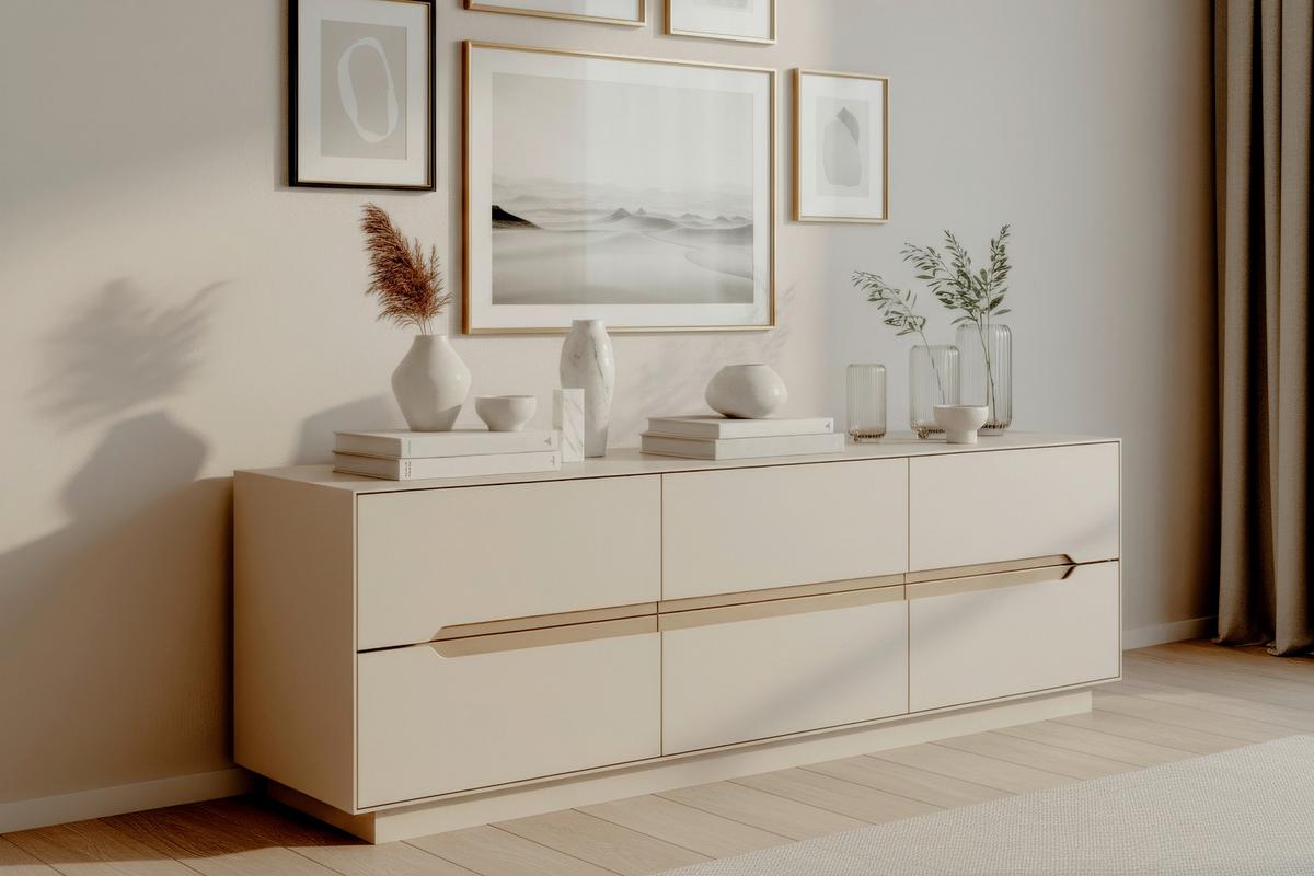 Phonotisch Meran Kaschmir/Eiche B: 160 cm - Kaschmir/Eiche Artisan, Trend, Holzwerkstoff (160/50/37,5cm)