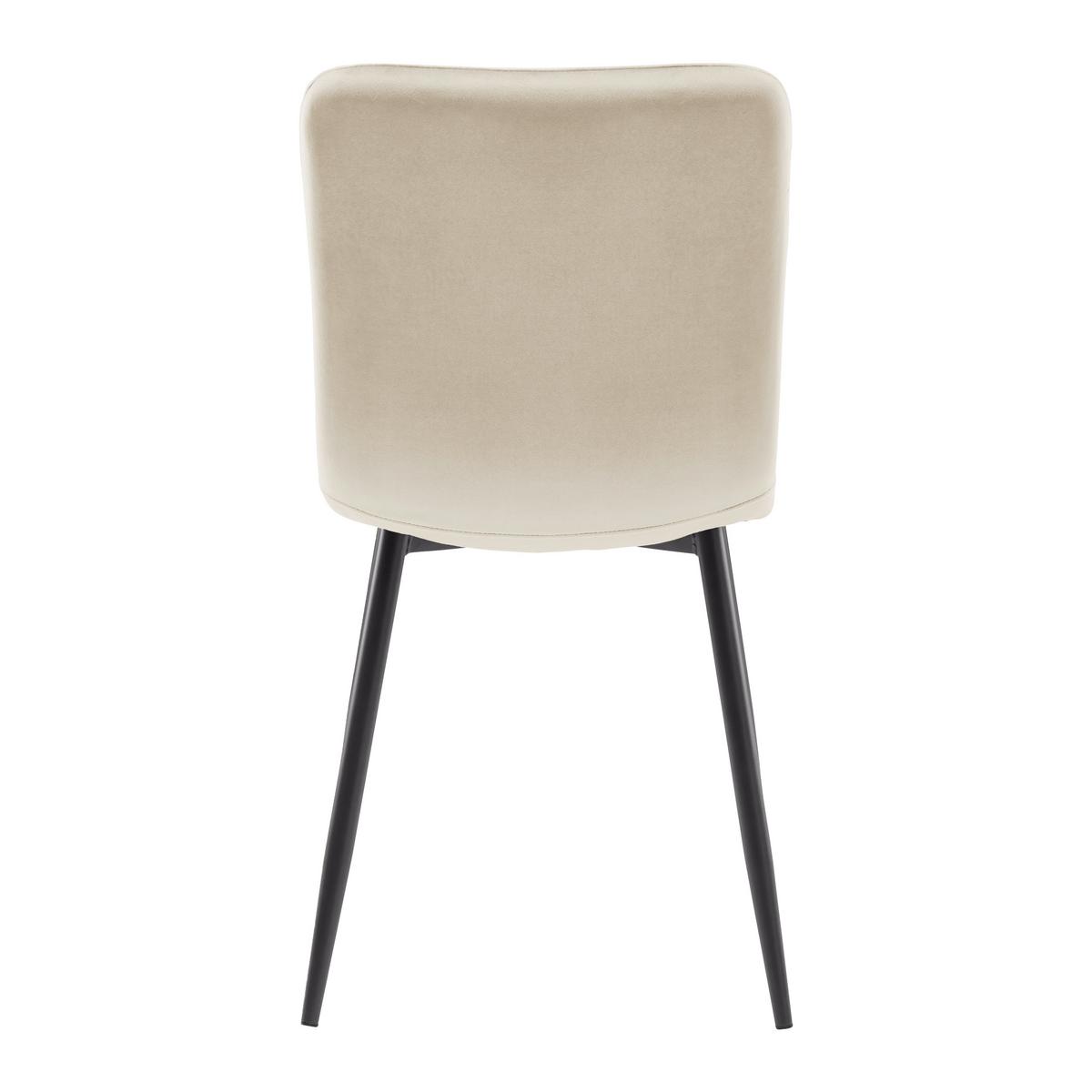 Moderní jídelní židle ELIF béžová - černá/béžová, Moderní, kov/dřevo (43/86/55cm) - P & B