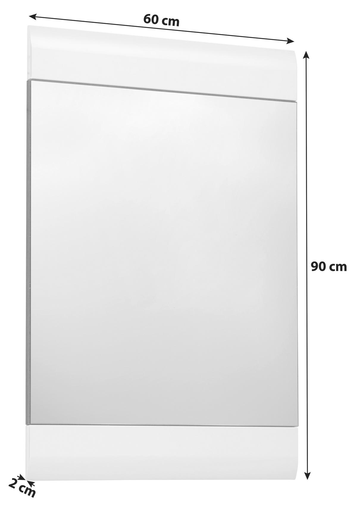 Zrcadlo AURIS - bílá, Moderní (60/90/2cm) - Luca Bessoni