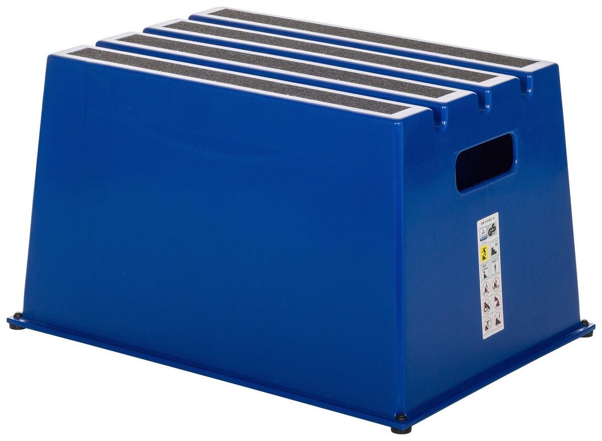 Tritthocker Tio-E1 - Blau, Basics, Kunststoff (52,5/31/37,5cm) - MID.YOU