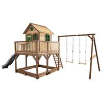 Spielturm A030.153.80 - Braun/Grau, KONVENTIONELL, Holz (613/291/277cm) - Ambia Garden