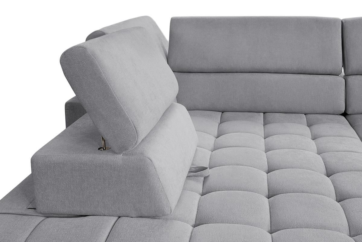 Ecksofa Elias Neu Grau S: 201x307 cm - Naturfarben/Grau, Design, Textil (201/307cm) - Livetastic