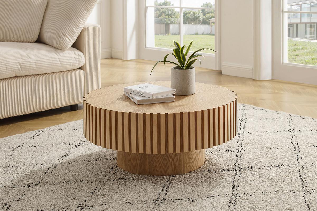 Couchtisch Naturfarben D: 80 Cm - Naturfarben, MODERN, Holzwerkstoff (80/80/34cm) - Livetastic