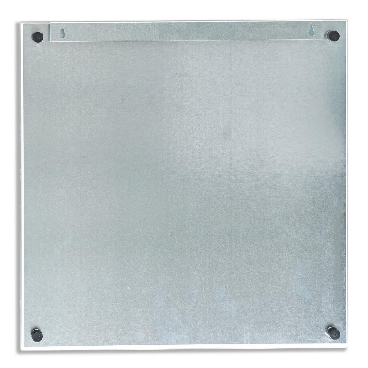 Memoboard Silberfarben/Weiß LxBxH: ca. 40x40x1,6 cm - Silberfarben/Weiß, Basics, Glas/Metall (40/40/1.6cm) - Zeller Present