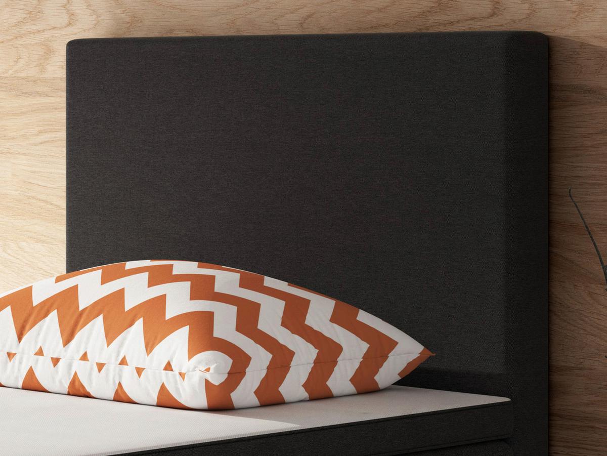 Boxspringbett Mit Topper 90x200 Cm Berlin F - Silberfarben/Schwarz, KONVENTIONELL, Textil (90/200cm) - MID.YOU