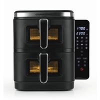 Heißluftfritteuse, 2800w,10 L 16509 Gourmetmaxx Heißluft-F - Schwarz, Basics, Glas/Kunststoff (38,7/31,9/30,3cm)